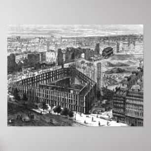Affiches Transformation de Paris : Bâtiment en 1861