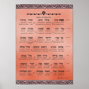 Affiches Translittération anglaise de ~ de ~ hébreu de ~