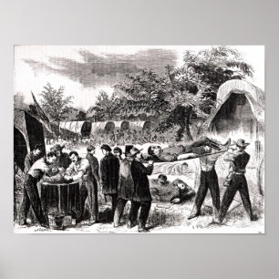 Affiches Transport outre du blessé après l'Antietam