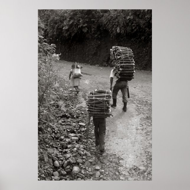 Affiches Transporteurs de bois, Guatemala (Devant)
