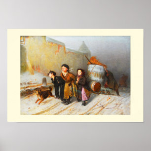 Affiches Transporteurs d'eau en hiver