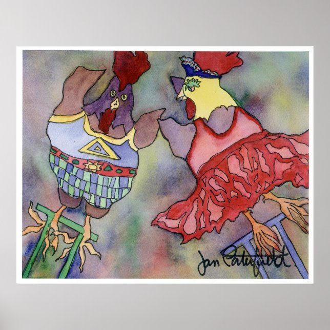 Affiches Trapeze Poulets (Devant)