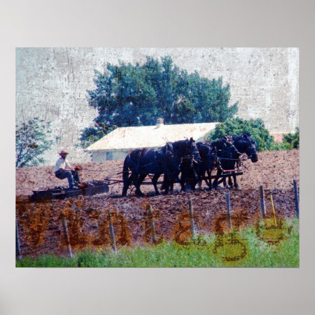 Affiches Travail d'équipe vintage (Devant)