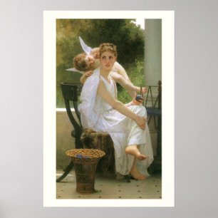Affiches Travail interrompu par Bouguereau, Portrait d'ange