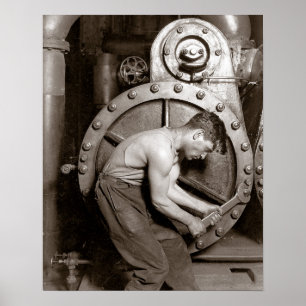 Affiches Travailleur de centrale électrique, 1920. Photo vi