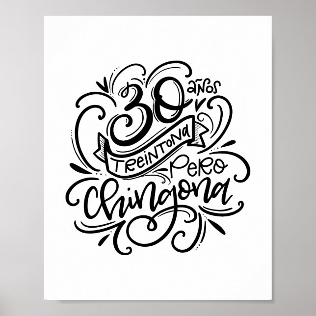 Affiches Treintona Pero Chingona (Devant)