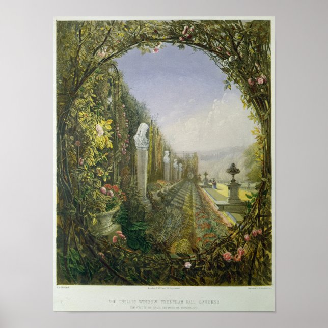 Affiches Trellis Window, Trentham Hall Gardens (Devant)