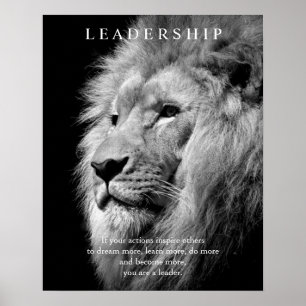 Affiches Trendy Motivational Leadership Lion