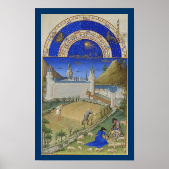 Affiches Très Riches Heures - Juillet (Devant)