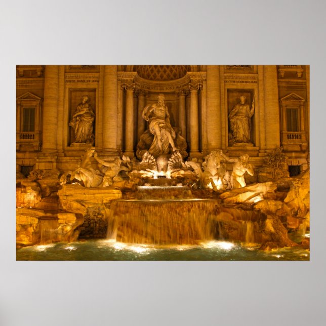 Affiches Trevi Fountain at Night (HDR) (Devant)