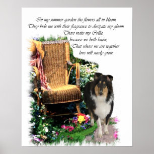 Affiches Tri couleur arrondie Collie Art Imprimer