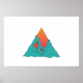 Affiches Triangle de coucher de soleil Grime