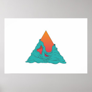 Affiches Triangle de coucher du soleil de crasse