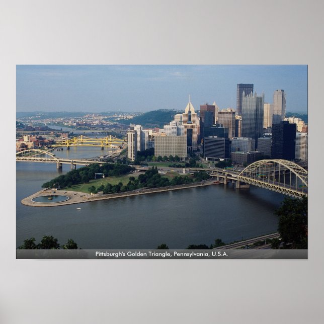 Affiches Triangle d'or de Pittsburgh, Pennsylvanie, États-U (Devant)