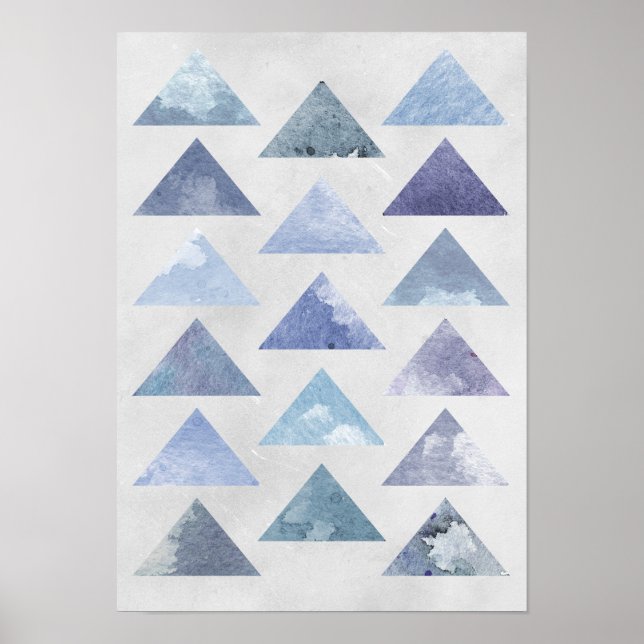 Affiches Triangles bleus (Devant)