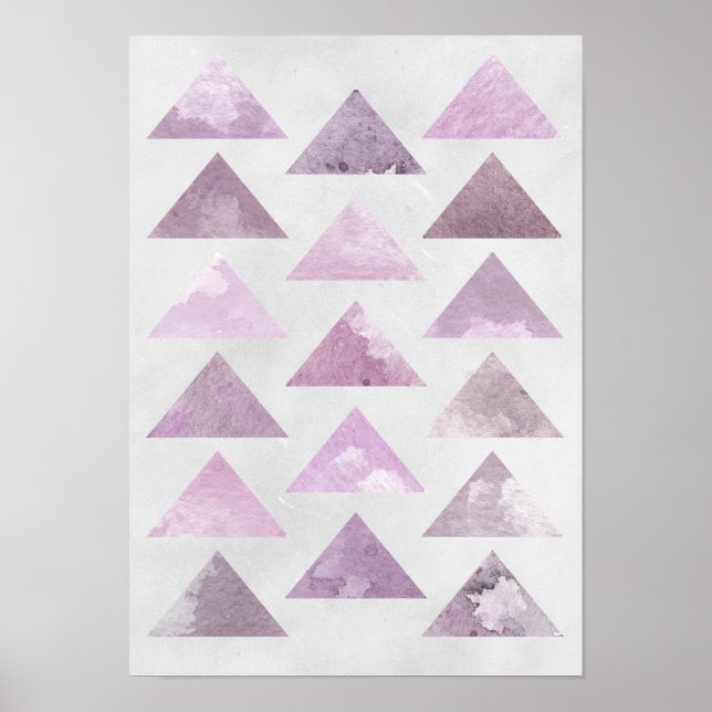Affiches Triangles roses (Devant)