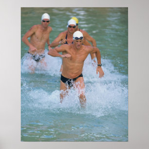 Affiches Triathloners s'enfuient d'eau 2
