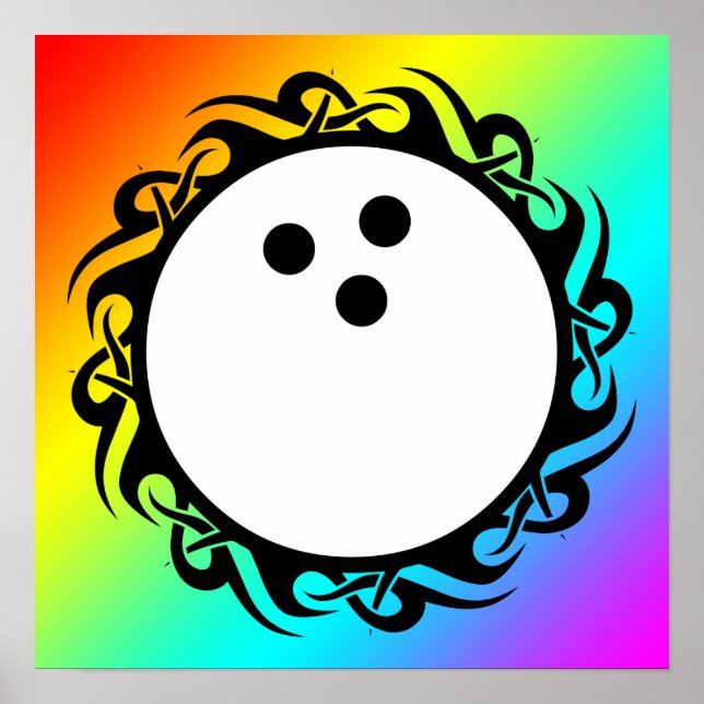 Affiches tribal bowling (Devant)