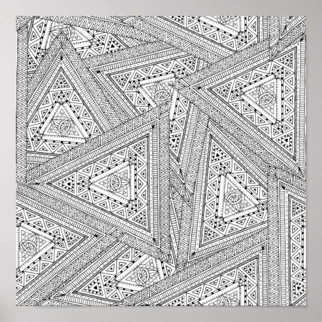 Affiches Tribal Doodle 2 (Devant)