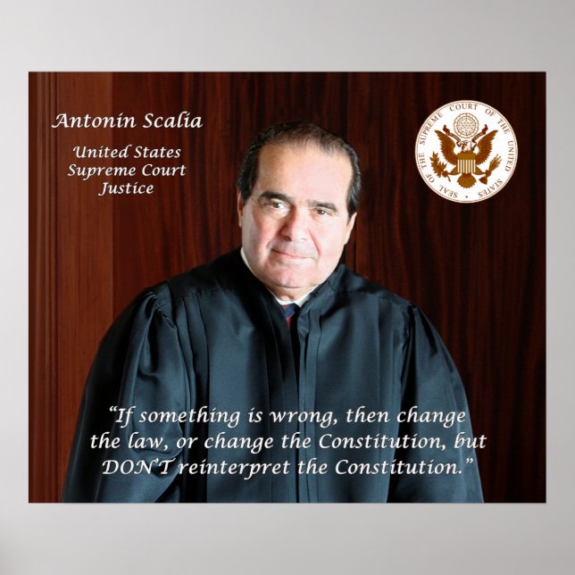 Affiches Tribunal Suprême Antonin Scalia & Court Seal (Devant)