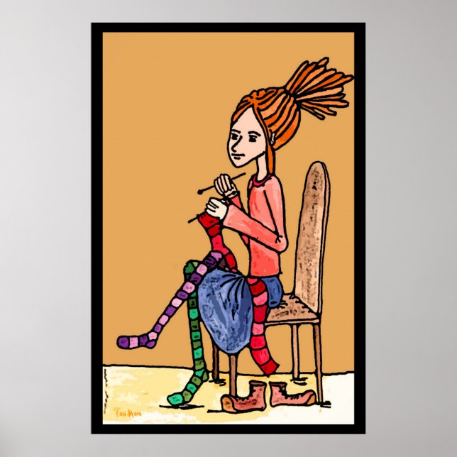 Affiches Tricot à trois pattes (Devant)