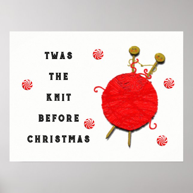 Affiches Tricot de Noël Vacances (Devant)