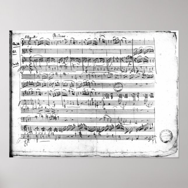 Affiches Trio, dans la pièce E major 'Kegelstatt' (Devant)