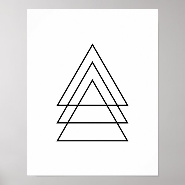 Affiches Trio Minimal De Triangles (Devant)