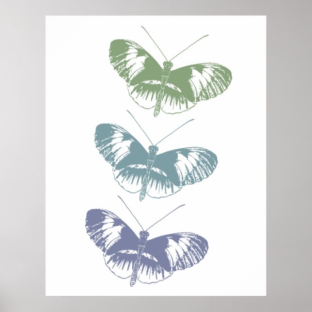 Affiches Trio papillon (Devant)