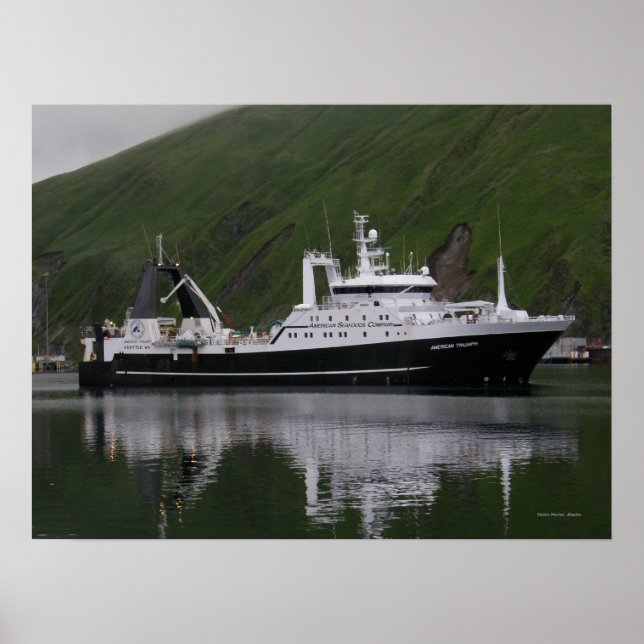 Affiches Triomphe américain, chalutier d'usine (Devant)