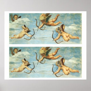 Affiches Triomphe de Galatée détail des anges par Raphael S