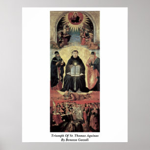 Affiches Triomphe De Saint Thomas D'Aquin Par Benozzo Gozzo