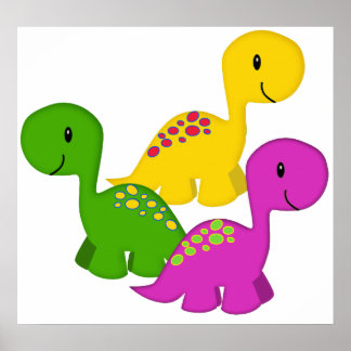 Affiches Triplets Baby Dino