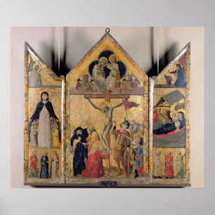 Affiches Triptyque avec des scènes de la vie de