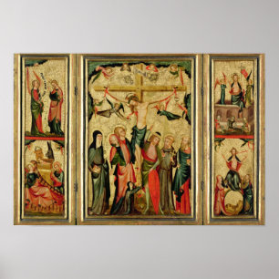 Affiches Triptyque représentant la Crucifixion du Christ