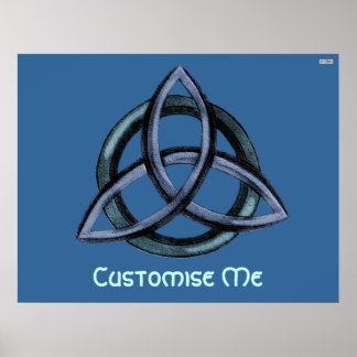 Affiches Triquetra (bleu)