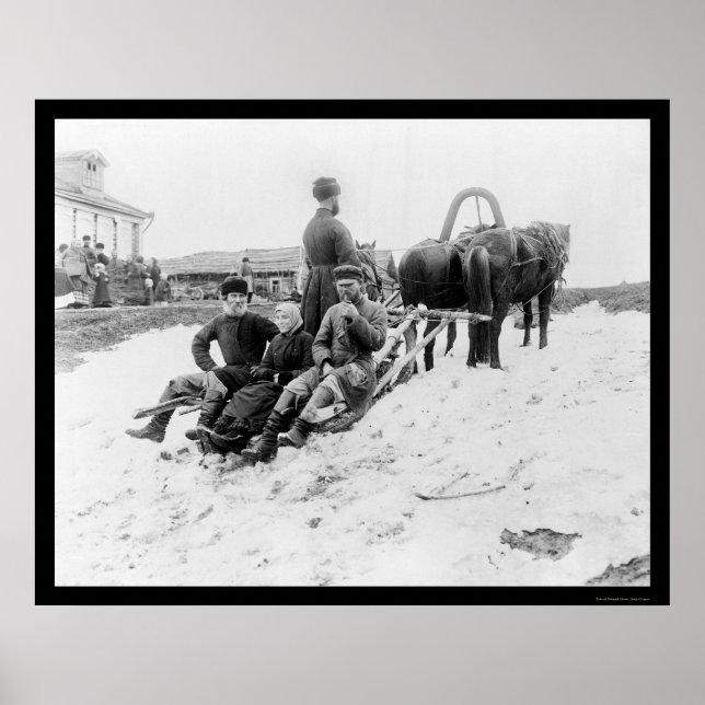 Affiches Troïka Voyage en Russie 1880 (Devant)