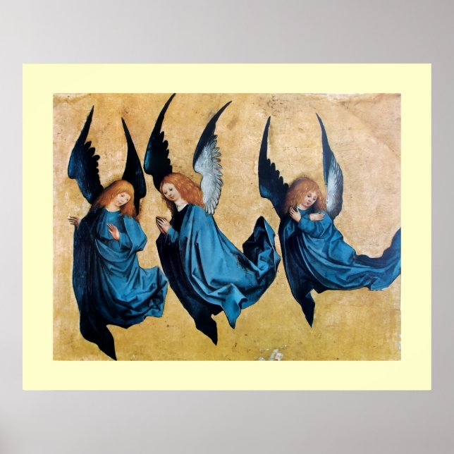 AFFICHES TROIS ANGES EN BLEU (Devant)