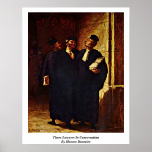 Affiches Trois Avocats En Conversation De Honore Daumier