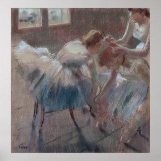Affiches Trois danseurs se préparent pour la classe - Edgar