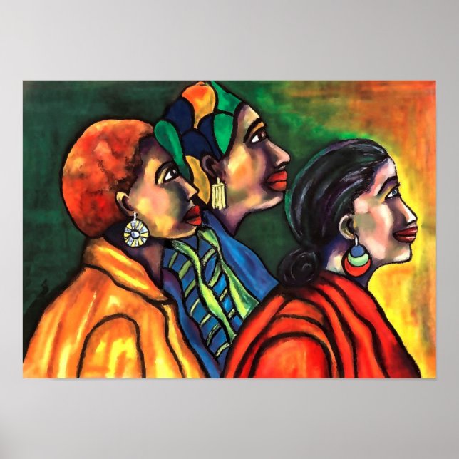 Affiches Trois femmes afro-américaines (Devant)