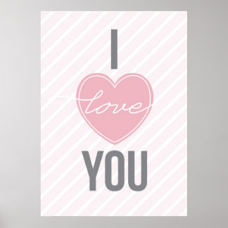 Affiches Trois Mots : Je T'Aime