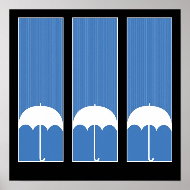 Affiches Trois parapluies (Devant)