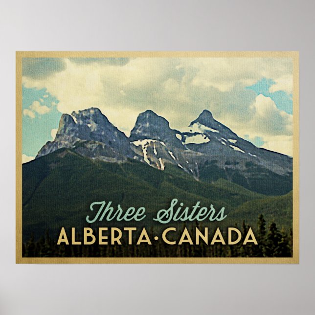 Affiches Trois soeurs Alberta Canada (Devant)