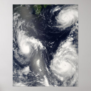 Affiches Trois typhons différents