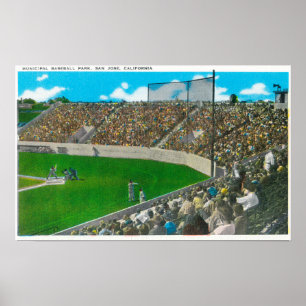 Affiches Troisième grande ligne vue de base-ball municipal