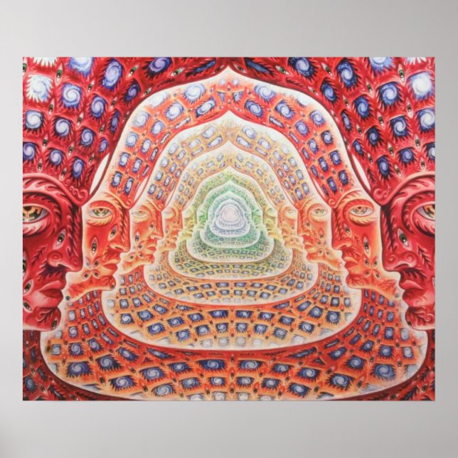 Affiches Troisième oeil psychédélique et univers (Devant)