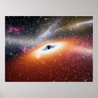 Affiches Trou noir au centre d'une galaxie