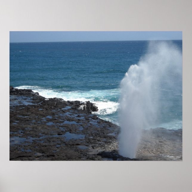 Affiches Trou soufflant de Kauai, Hawaï (Devant)
