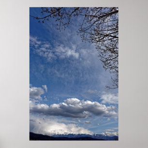 Affiches Troupeau de nuages sur les montagnes de Fagaras Ro